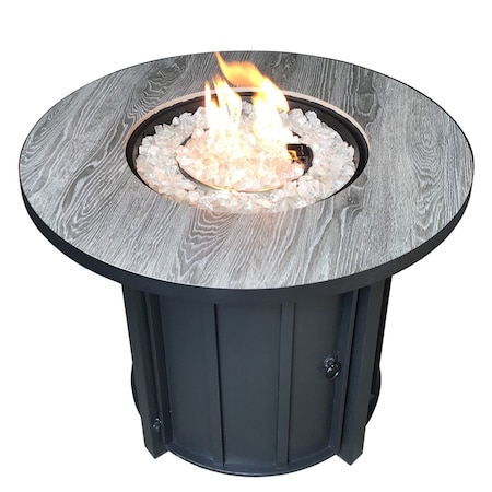 Hiland Faux Wood Tile Top Fire Pit AFP-FWT